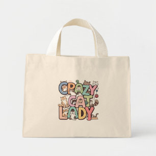 Mini Tote Bag Femme de chat folle