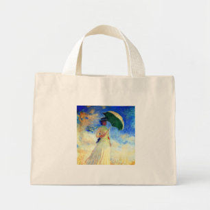 Mini Tote Bag Femme Monet avec un parasol face droit