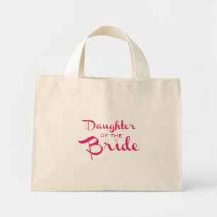 Mini Tote Bag Fille de la mariée Fourre-tout rose