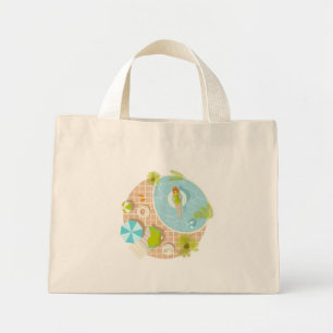 Mini Tote Bag Fille de piscine en bikini plage d'été