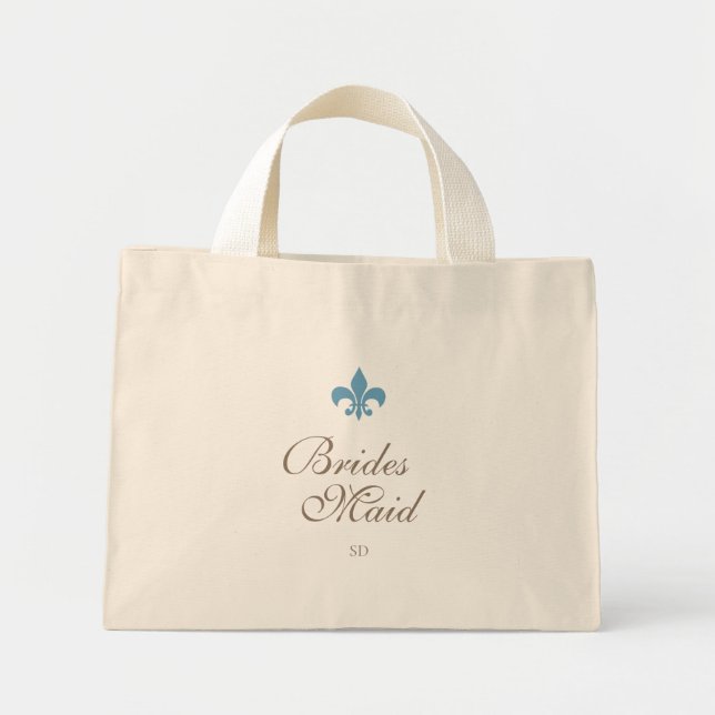 Mini Tote Bag Fleur de Lis Bridesmaid (Devant)