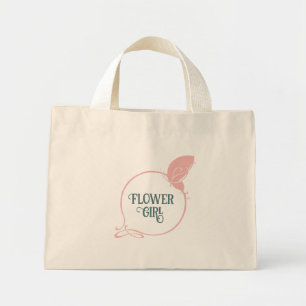 Mini Tote Bag Fleur Fille Art Nouveau Dusty Papillon rose