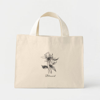 Mini Tote Bag Fourre-tout florale minimale numéro 1