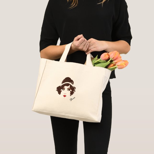 Mini Tote Bag Gatsby Gold Girl Fête des mariées fête d'anniversa (Devant (produit))