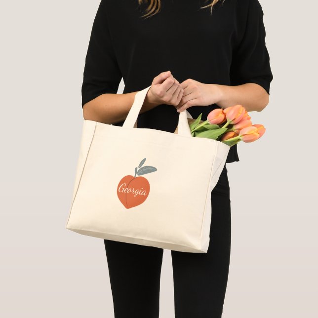Mini Tote Bag Georgia Peach nom de la personnaliser (Devant (produit))