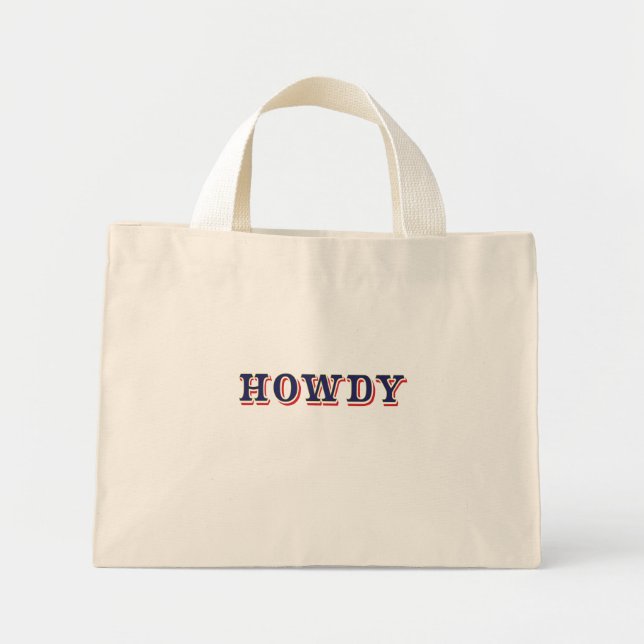 Mini Tote Bag Howdy (Devant)