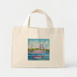 Mini Tote Bag Image monstre de la beauté du loquet