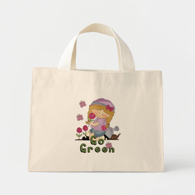 Mini Tote Bag Jardin Devenez écolo (Devant)