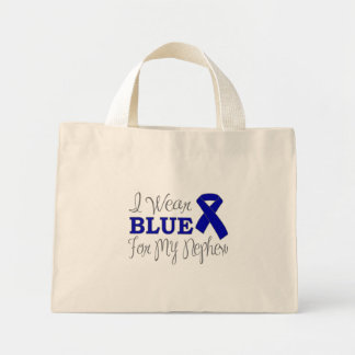 Mini Tote Bag Je Porte Du Bleu Pour Mon Néant (Ruban De Sensibil