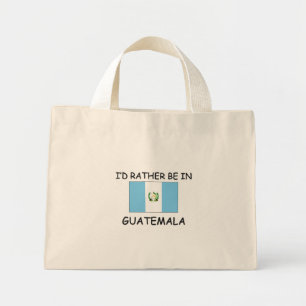 Mini Tote Bag Je préférerais être au Guatemala
