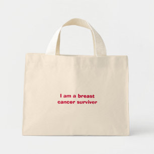 Mini Tote Bag Je suis une survivante du cancer du sein