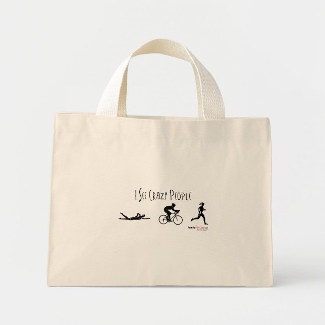Mini Tote Bag Je vois des gens fous (Devant)