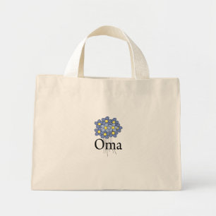 Mini Tote Bag Joli T-shirt Oma Fleur Bleue