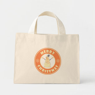 Mini Tote Bag Joyeux Noël heureux bonhomme de neige célèbre styl