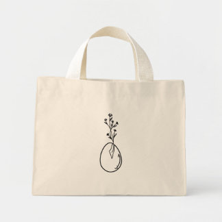 Mini Tote Bag La coquille d'Oeuf avec la carte palestinienne Gra
