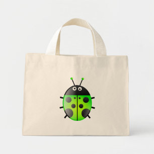 Mini Tote Bag Ladybug vert