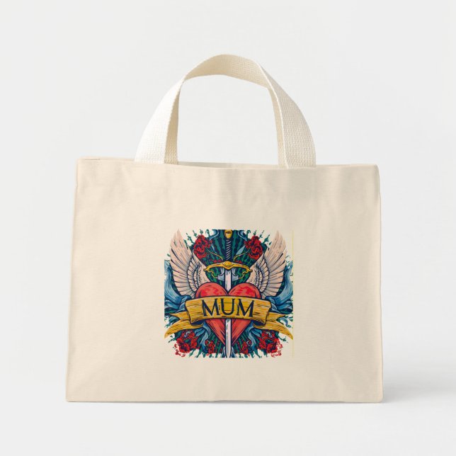 Mini Tote Bag L'amour éternel d'une mère (Devant)