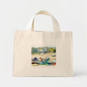 MINI TOTE BAG LES BATEAUX COMME PEINTURE