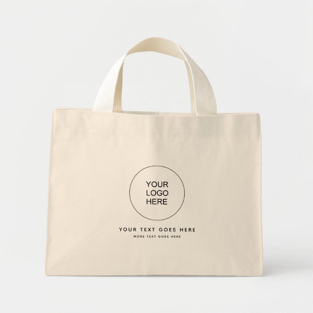 Mini Tote Bag Logo d'entreprise personnalisable (Devant)