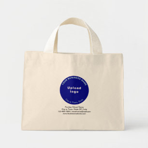 Mini Tote Bag Marque d'affaires en forme ronde bleue