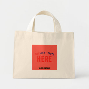 MINI TOTE BAG MARQUE D'ORANGE ROUGE BROWN ET MODERNE
