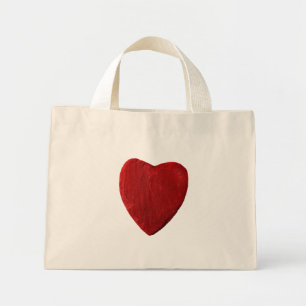 Mini Tote Bag Mini-Tragetasche mit rotem Herz