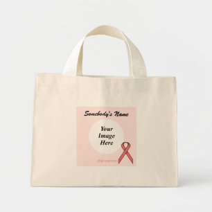 Mini Tote Bag Modèle de carbone rose standard par Kenneth Yoncic