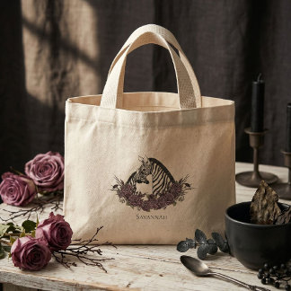 Mini Tote Bag Moody Zebra Mommy and Baby