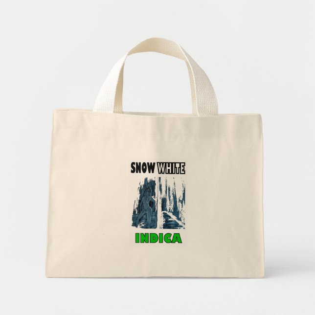 MINI TOTE BAG NEIGE INDIQUE BLANC (Devant)