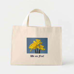 Mini Tote Bag Nous sommes libres ! cadeaux Fleurs de nature Jonq