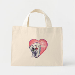 Mini Tote Bag Ours polaire Saint Valentin