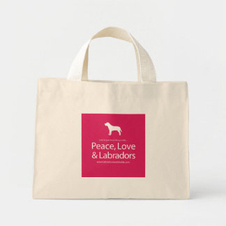 Mini Tote Bag Paix, Amour et Labradors