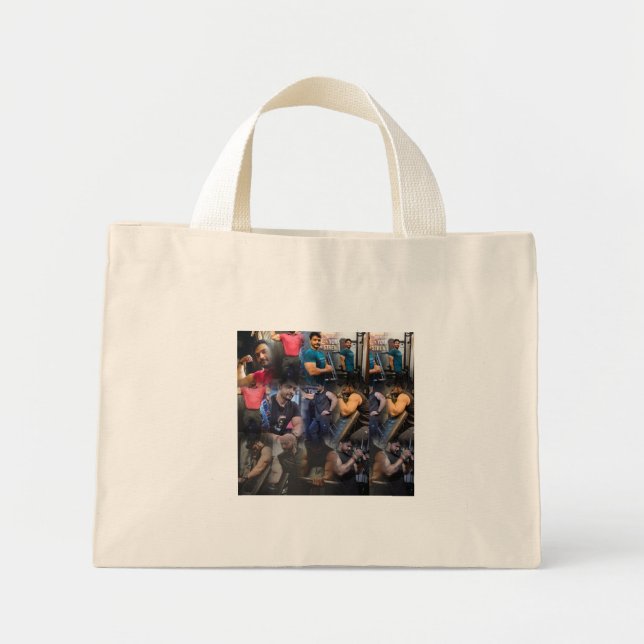 Mini Tote Bag Panier imprimé porte-monnaie (Devant)