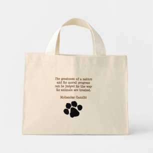 Mini Tote Bag PawPrintGhandi