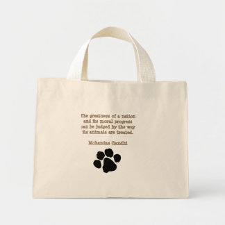 Mini Tote Bag PawPrintGhandi