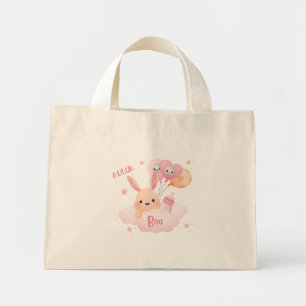 Mini Tote Bag Petit Baby shower d'Halloween rose Boo
