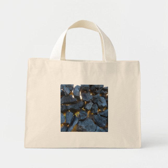 Mini Tote Bag Photographie russe à mur de pierre croate (Devant)
