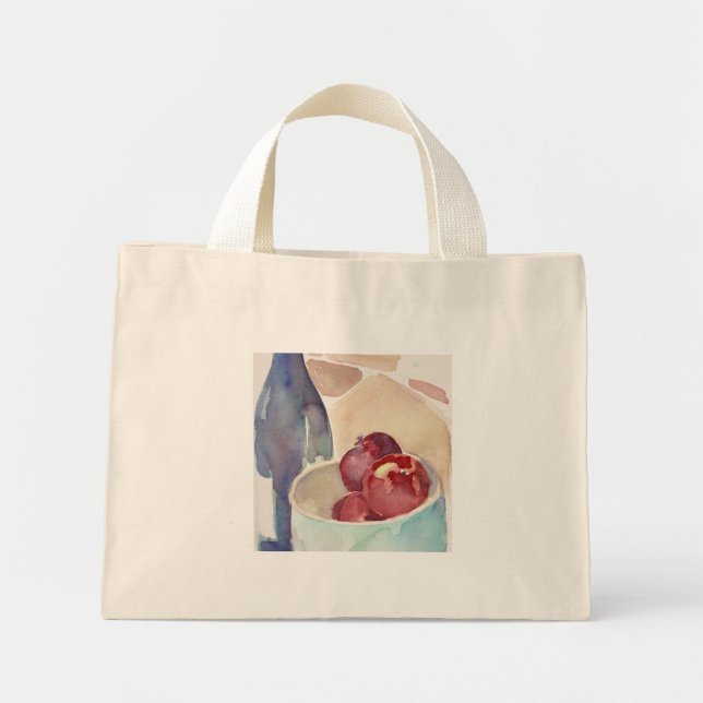 Mini Tote Bag Pommes et vin_ (Devant)