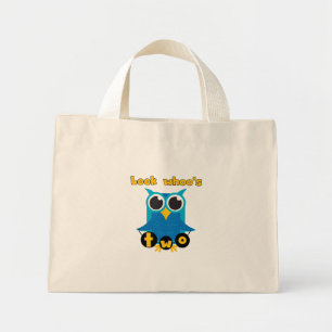 Mini Tote Bag Regardez les 2 t-shirts et cadeaux d'anniversaire 