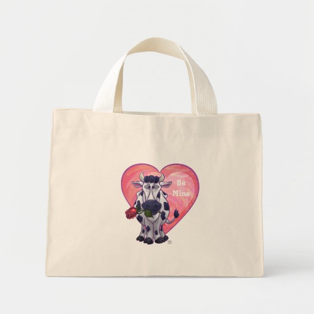 Mini Tote Bag Saint Valentin de la vache (Devant)