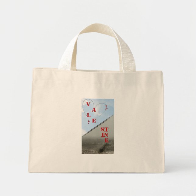 Mini Tote Bag Saint Valentin en Palestine (Devant)