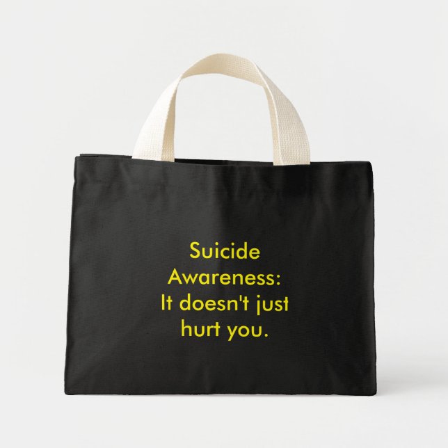 Mini Tote Bag Sensibilisation au suicide (Devant)