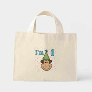 Mini Tote Bag Singe dans le Casquette du Parti 1er Anniversaire 
