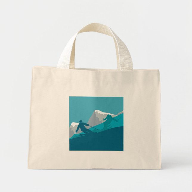 Mini Tote Bag Ski alpin (Devant)