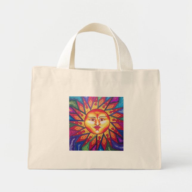 Mini Tote Bag Soleil déchiqueté (Devant)