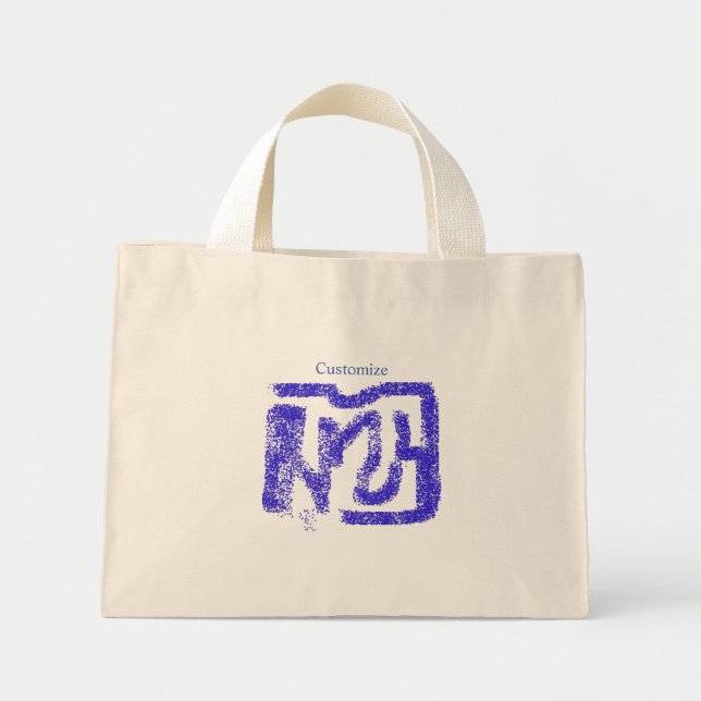 Mini Tote Bag spray peint abstrait Thunder_Cove (Devant)
