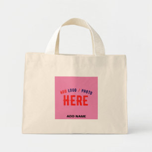 MINI TOTE BAG STYLISÉ MODERNE PERSONNALISÉ BROWN CHAUD ROSE BHH