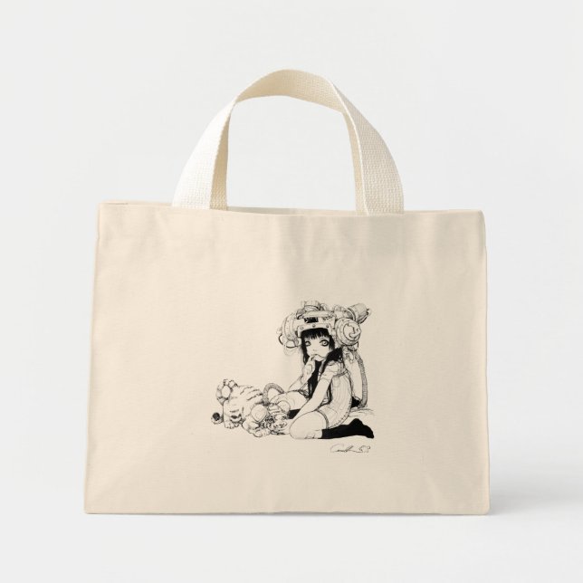 Mini Tote Bag Symbiotique Amis Minuscule Fourre-tout (Devant)
