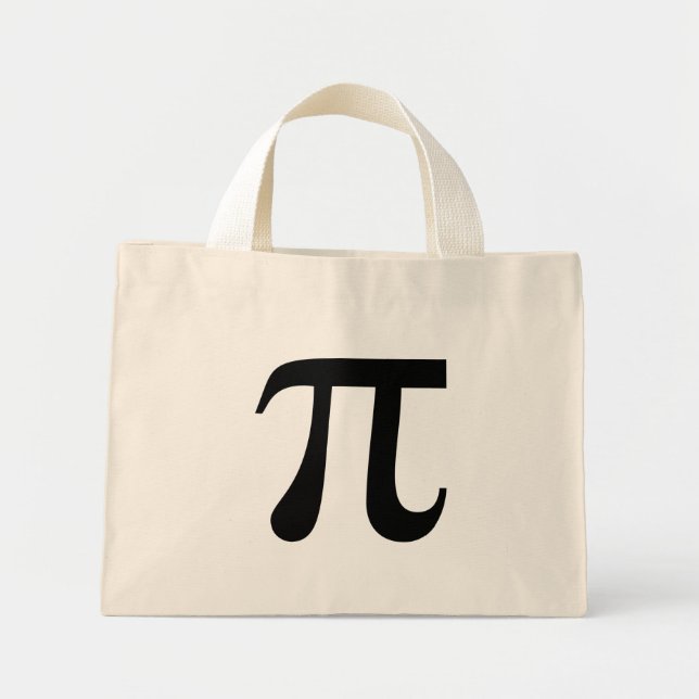 Mini Tote Bag Symbole géant "Pi" (Devant)