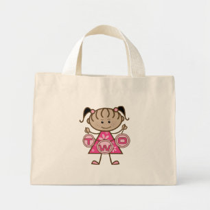 Mini Tote Bag T-shirts et cadeaux pour la petite fille 2e annive